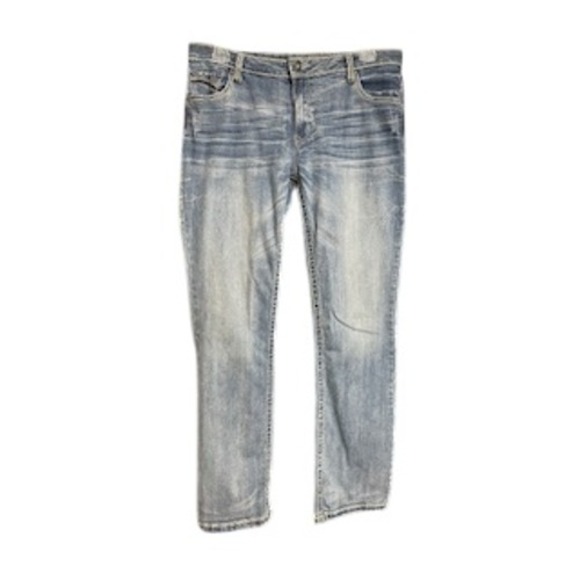 Petrol Denim - Petrol Mid Rise Boot Cut Jeans Embellished Pockets Size 34